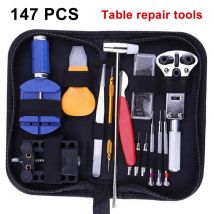 147Pc montre réparation outil Kit ensemble horloger lien broche dissolvant coque arrière ouvreur antimagnétique tournevis pour enlever le couvercle de la batterie