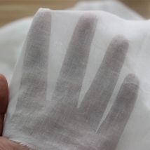 SUJASANMY-Tissu Voile de coton fin, couleur blanche, 60x60/70x70, un mètre, Tissu de gaze pour vêtements