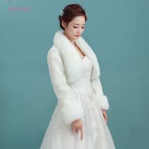 Vestes de mariage en fausse fourrure à manches longues, accessoires de mariage, manteaux chauds d'hiver, manteau de mariée