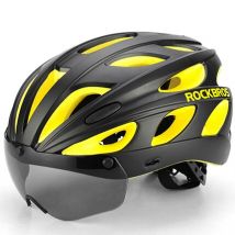 ROCKBROS – casques de vélo moulés intégralement, lunettes magnétiques ultralégères, vtt, cyclisme sur route, avec lunettes 57-62 CM
