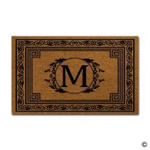 Monogrammé paillasson de sol | Paillasson d'entrée de sol drôle en M pour l'intérieur et l'extérieur