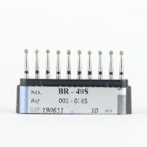Fraises dentaires diamant, anneaux bleus, Type boule ronde, dentiste, outils de meulage et de polissage, perceuse, 10 pièces/ensemble