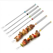 Signe portatif de Barbecue d'acier inoxydable de 6 pièces approprié à l'outil de Barbecue de poêle de Camping de feu de Camping de -Dog