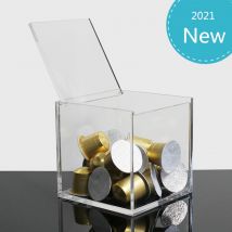 Boîte de rangement de capsules de café en acrylique, support pour Dolce Gusto Nespresso, machine à café ménagère assortie contenant 50