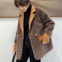 Nouvelle hiver femmes Teddy manteau automne moelleux en peluche hiver fausse fourrure veste manteau femmes mince fausse fourrure veste laine d'agneau Outwear