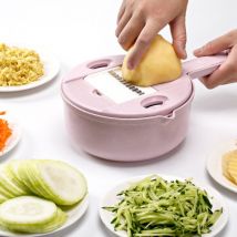 LF89802 hachoir à légumes coupe Spiralizer 10 en 1 multi-fonction facile alimentaire trancheuse Dicer manuel Mandoline fromage oignon Choppe