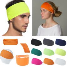 hommes femmes sueur bandeau bandeau Yoga gymnase en cours d'exécution Stretch sport bandeau vêtements de fitness solide