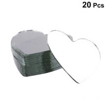 20 pièces en alliage miroir femmes maquillage utiliser miroir Mini coeur forme non fini miroir lentille pour bricolage Art Craft