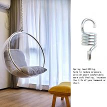 Ressort d'extension en acier de 300kg, capacité pondérale 108mm, Tension en acier robuste, avec crochets, hamac de jardin, crochets pour chaise-balançoire