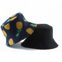 Chapeau de pêcheur Bob Hip Hop | Chapeau seau d'été hommes femmes, chapeau de pêche réversible ananas banane
