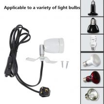 Support de lampe en céramique 400W | Universel, Base d'ampoule Reptile rotative, douille de lampe chauffante, ampoule à lumière UV, lampe Spot, lumière thermique en céramique