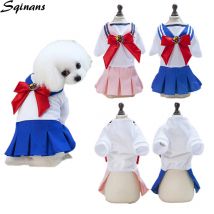 Sqinans-jupe pour chiens de compagnie | Uniforme pour chiens à la , robe d'été pour chiots avec nœud rouge pour petits chiens, Chihuahua