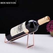 Porte-bouteilles de vin en acier inoxydable, Style européen, ornement, présentoir