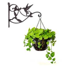 Crochet de plante suspendu colibri en fonte panier de fleurs décoratif crochets de suspension murale support cintre pour plantes d'intérieur en plein air