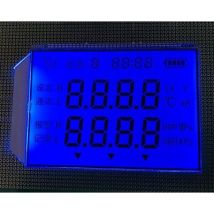 36 P TN panneau LCD à 4 chiffres positif avec symbole d'humidité de la température rétro-éclairage bleu de pression