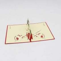 Cartes Pop Up cabine 3D | Cartes d'invitation pour fête, carte de vœux pour nouvel an, d'anniversaire, carte postale, carte d'invitation Souvenir, carte de vœux