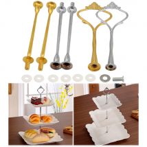 Alliage de Zinc fruits cuisine plat plaque poignée 2/3 niveau gâteau plat support plateau gâteau Cupcake plaque support poignée matériel support de montage