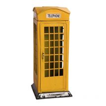 Jaune britannique anglais londres cabine téléphonique banque de pièces économisant Pot tirelire cabine téléphonique boîte