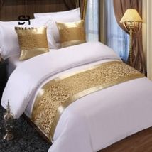 RAYUAN doré couvre-lits floraux lit coureur jeter literie unique reine roi lit couverture serviette maison hôtel décorations