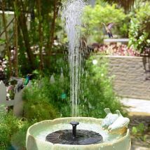 Fontaine à panneau solaire | Mini fontaine solaire, jardin piscine extérieure étang, panneau solaire, fontaine flottante, décoration de jardin, fontaine d'eau, directe