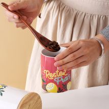 Bocaux de stockage en céramique de 300 à 1100ml, couvercles en bois scellés, boîtes à sucre de café, fournitures de cuisine, conteneur organisateur de grains de théière