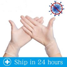 100 pièces PVC gants unique utilisé Anti-virus Protection de l'environnement gants hygiène Transparent alimentaire Protection Isolation