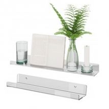 Étagère de rangement de livres | Pour la maison, le bureau, collection de photos acrylique, étagère flottante, Invisible et claire, étagère de rangement de salle de bain, organisateur d'exposition