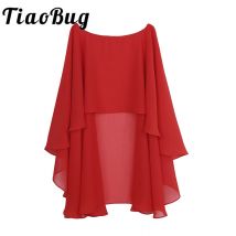 Femmes dames mousseline de soie Capes de mariage veste enveloppes mousseline de soie haussement d'épaules mariée boléro Long châle et enveloppes soirée mariage couvrir haussement d'épaules