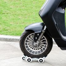 Pneus de moto empilables en acier, patins de pneus de Dolly, outil d'urgence avec 5 roues en caoutchouc pour Scooter