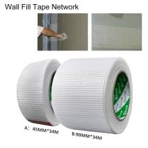 Ruban de réparation mural auto-adhésif en Fiber de renfort, fissures murales, ruban de couture en maille décorative, autocollant mural, taille 45mm/90mm x 34m