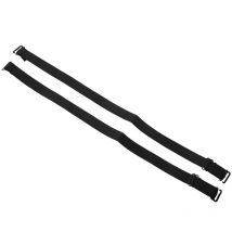Paire de sangles de soutien-gorge d'extrémité de crochet en métal de tissu élastique noir pour des dames