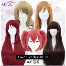 XIYUE longue droite Cosplay perruques perruques synthétiques pour noir rouge jaune rose femmes Cosplay perruques résistant à la chaleur quotidien perruque