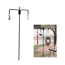 Lanterne détachable support lampe trépied Camping support de lampe en acier inoxydable support de lampe batterie de cuisine support suspendu équipement de Camping