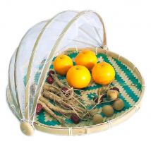 Panier de rangement de fruits légumes pain | Panier de rangement, tissé à la main, service d'aliments, tente panier Simple atmosphère pique-nique en plein air filet couverture