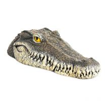 Crocodile flottant Crocodile tête jardin étang piscine réaliste eau caractéristiques décorations piscine ornement flottant résine tête