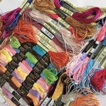 Oneroom fil à point de croix en soie | Broderie en soie/fil de soie de couleur commune/broderie manuelle s 100 pièces