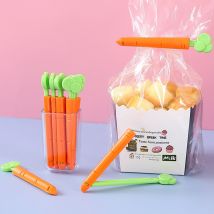 Clip de scellage en forme de carotte avec aimant de réfrigérateur, 5 pièces, sac de collation, alimentation de cuisine, outil pratique