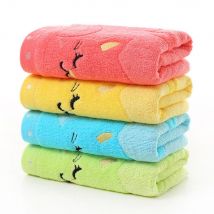 Notes mignonnes chat petite serviette en fibre de bambou serviette douce enfants jacquard/broderie serviette