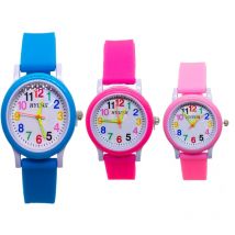 Beaucoup de couleurs montres pour enfants respectueux de l'environnement couleur unie sangle sport montres numériques pour garçons filles horloge heures
