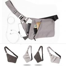 Anti-vol hommes Messenger sac à bandoulière hommes poitrine Pack décontracté voyage sac à bandoulière étanche moto sac à bandoulière noir gris