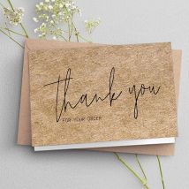 Papier artisanal 30 pièces, cartes de remerciement pour votre commande, emballage pour les achats au détail, cartes d&#39;appréciation pour les petites entreprises
