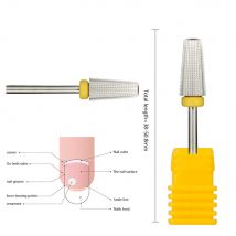 Foret à ongles électrique en carbure de tungstène, fraise rotative, fraise, accessoires de manucure