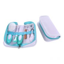 7 pièces -né bébé ongles cheveux soins quotidiens Kit de brosse de toilettage avec des sacs de rangement