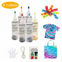 Tissu Textile peintures coloré cravate teinture ensembles multicolore colorants peinture permanente cravate-teinture Kit tissu textile peinture pour la maison fournitures