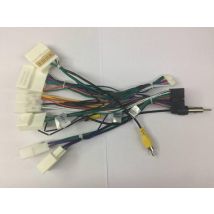 Adaptateur de câblage ISO 16 broches, 1 jeu universel pour voitures Toyota femelle, faisceau de câbles, connecteur d'autoradio, fil Plug and play 16 broches