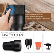 Tasse électrique de voyage de brasseur de cafetière avec le filtre de k-tasse, Mini tasse isolée portative automatique de Machine à café d'usb 500ML