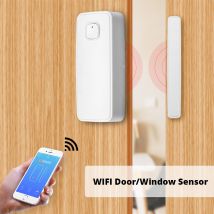 Capteur de porte WIFI capteur de fenêtre WIFI alarme de sécurité de porte contrôle d'application sans fil capteurs intelligents sécurité d'entrée Compatible avec Alexa