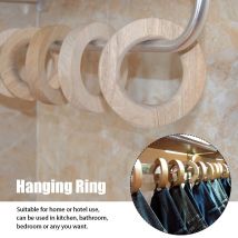Serviette lisse écharpe anneau suspendu bois massif forte magnétique chambre salle de bain gain de place vêtements rond rideau sangle maison