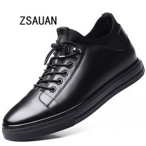 ZSAUAN-chaussures en cuir pour hommes, baskets élévatrices invisibles, hauteur augmentée de à lacets, jeune homme, décontracté tendances, mocassins