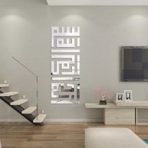 Bricolage abstrait modèle miroir Stickers muraux adhésif 3D miroir mur décor décoration LAD